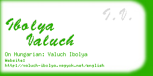 ibolya valuch business card